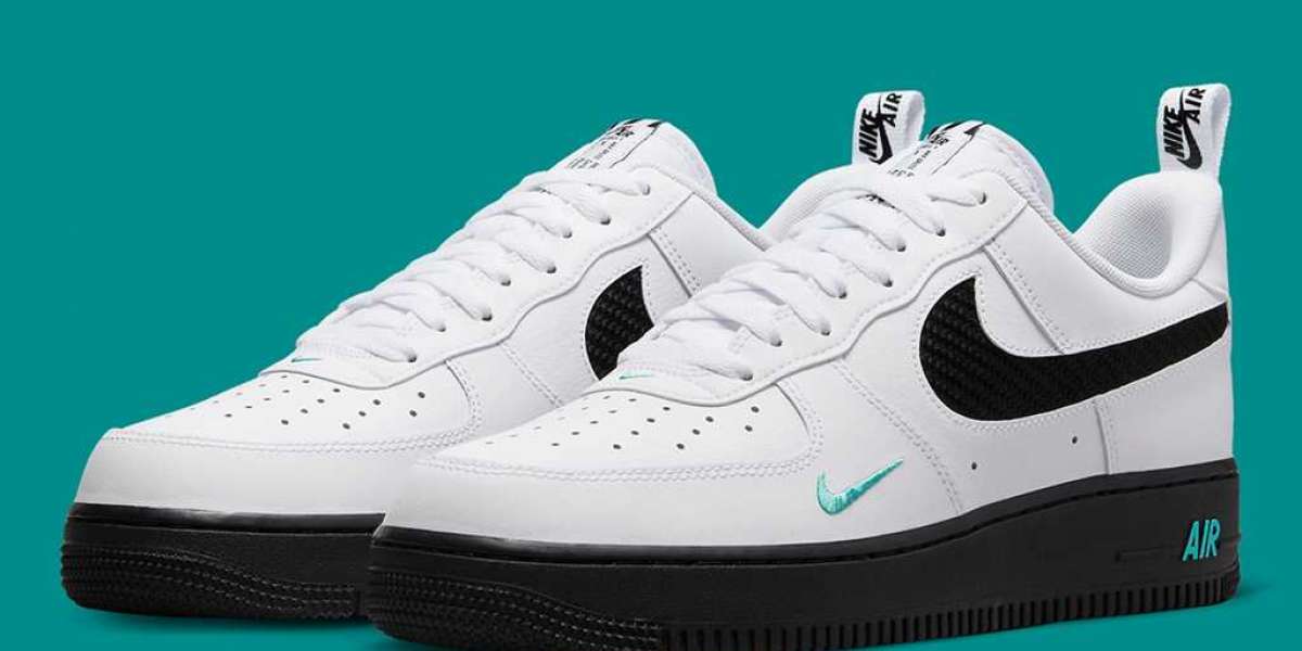 Nike Air Force 1 Low White Black Teal DR0155-100 This material has been seen on body armor!