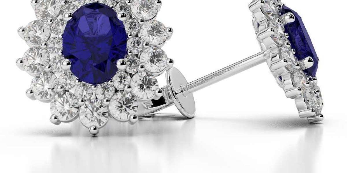Buy Blue Sapphire Earrings Online- AG & Sons