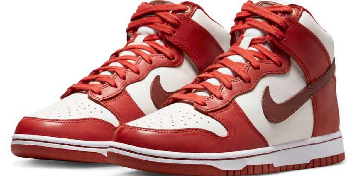 2022 New Nike Dunk High "Cinnabar" DX0346-600 "University Red" color matching is coming!