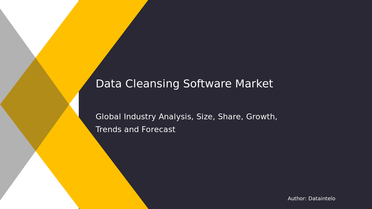 Data Cleansing Software Market Report | Global Forecast From 2025 To 2033