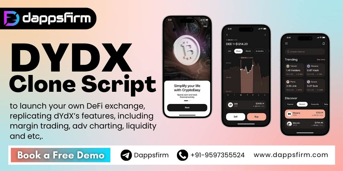 Tap into the DeFi space by launching a whitelabel DYDX clone exchange tailored for high ROI