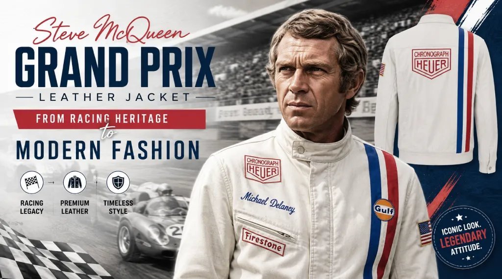 Steve McQueen Grand Prix Leather Jacket: From Racing Heritage to Modern Fashion