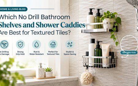 Which No Drill Bathroom Shelves and Shower Caddies Are Best for Textured Tiles?